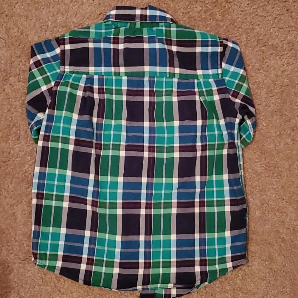 The Children's Place Boy's Long Sleeve Plaid Button Down Size 3T